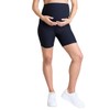 Motherhood Maternity Women's Over The Belly Ribbed Biker Pregancy Workout