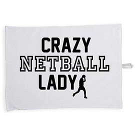 Hippowarehouse Crazy Netball Lady Tea Towel Eco Printed Dish Cloth Kitchen accessory 50cmx70cm 100% Cotton