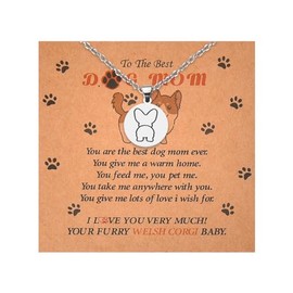 Dog Mom Necklace for Women Girls Loss of Dog Sympathy Gift for Friends Dog Necklaces for Medium Small Dogs Pet Memorial Gifts for Dogs Necklaces for Daughter Sister Dog Lovers Gifts for Women