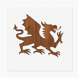 Welsh Dragon Design Stencil 12 Inch Reusable Mylar Template for Sign Art Painting Crafts DIY Projects Wood Walls