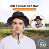 Mosquito Sun Net Hat Cap - Foldable Bug Hat UPF
