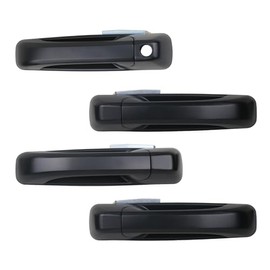 APPERFiT Exterior Door Handles Smooth Black for Front & Rear Door Panel Compatible with Dodge RAM 1500 2500 3500 Crew Cab Truck Door Parts Replaces 1GH21AXRAF 1GH18AXRAF 1GH19AXRAF