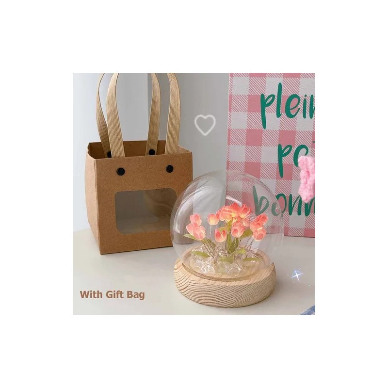Romántica Luz De Noche De Flor De Tulipán Led Bricolaje