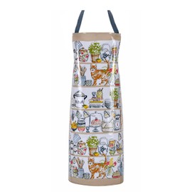 Ulster Weavers Vintage Apron - Pantry Cats PVC Kitchen Apron, One Size Fits Most, Multicolor, for Home Cooks & Enthusiasts