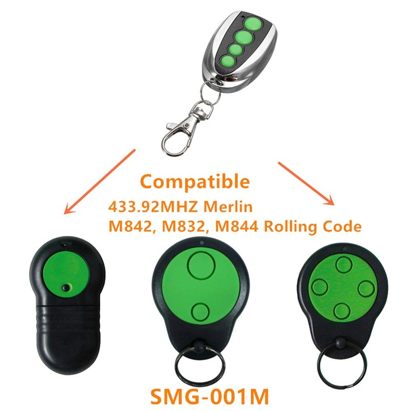 Garage Door Remote Controller, 433.92MHz 4 Buttons Home Rolling Code