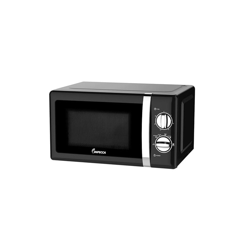 IMPECCA Countertop Microwave Oven Retro Mechanical Dials 5 Modes Timer