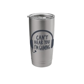Can't Hear You I'm Gaming Funny Headset Graphic Video Games Stainless Steel Insulated Tumbler
