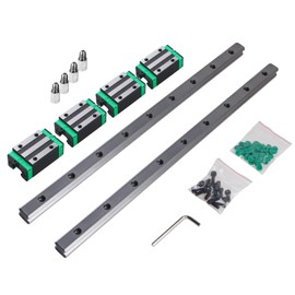 SBRRAIL Linear Guide Rail 2PCS HGR25 800mm Square Linear Guide Rail HGH25CA HGH25 Linear Slide Rail + 4PCSHGH25CA Carriage Slider Block CNC Kit for DIY CNC Routers Lathes Mills
