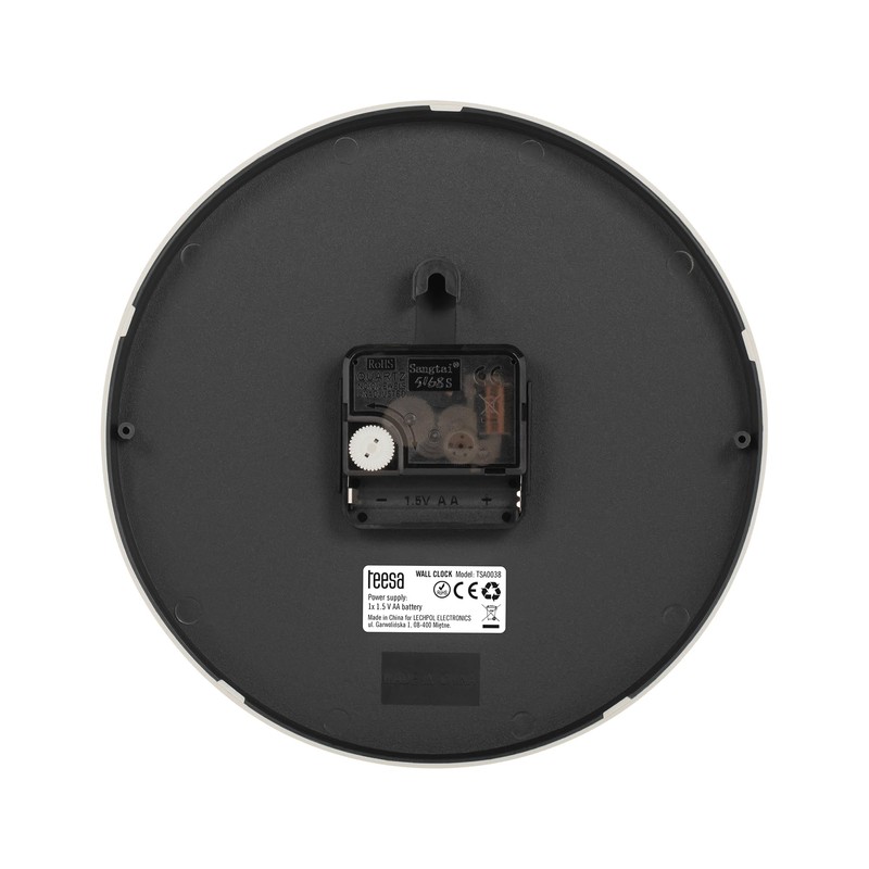 Teesa TSA0038 Analogue Wall Clock Universal 20 cm White