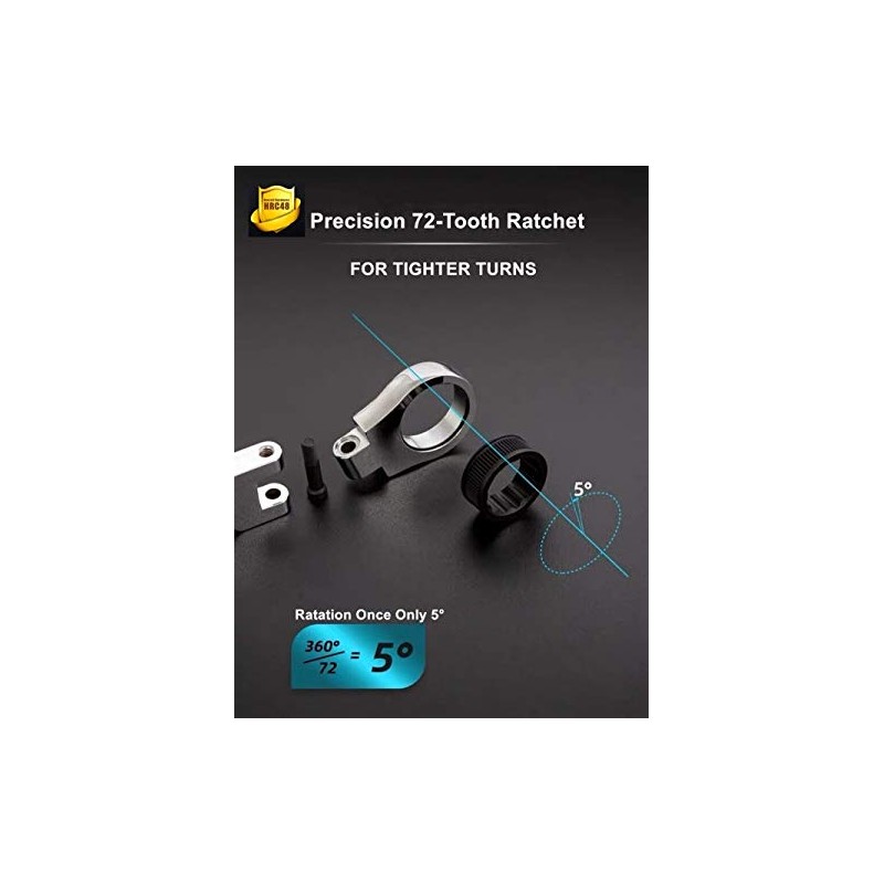 FLZOSPER 7/8‘’ Metric Flex-Head Gear Wrench,Box End Head 72-Tooth Ratcheting