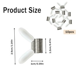 YWSHF 10 PCS Spring Clamps for Jewelry Making, Kumihimo Bead Wire Ends to Prevent Beads from Falling DIY Bracelets, Necklaces
