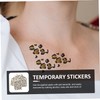 TOVINANNA 12sheets Leopard Print Temporary Stickers for Women of Foil