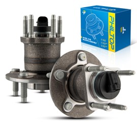 PHILTOP 512285 Rear Wheel Bearing Hub Assembly for 2004-2012 Chevy Malibu, 2005-2010 Pontiac G6, 2007-2009 Saturn Aura, 2008-2010 Chevy HHR, 2009-2010 Chevy Cobalt with ABS 2 PCS 5 Lugs