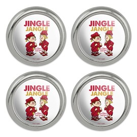 Year Without a Santa Claus Jingle Jangle Metal Craft Sewing Novelty Buttons - Set of 4