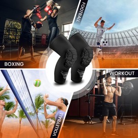 Bucwild Sports Compression Knee Pads for Basketball Volleyball Wrestling - Youth/Kids & Adult Sizes