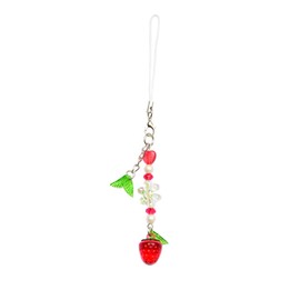 THSOGO Cute Strawberry Phone Charm Delicate Y2K Aesthetic Charm For Phone Bag Keychain Airpods Camera Pendants Decor