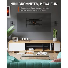 ECHOGEAR TV Cord Hider - 2.5" Mini in Wall Cable Management Kit Cord Concealer for Wall Mounted TVs - Easy 3-Step Install w/Locking Winged Grommets for Secure Fit - Black