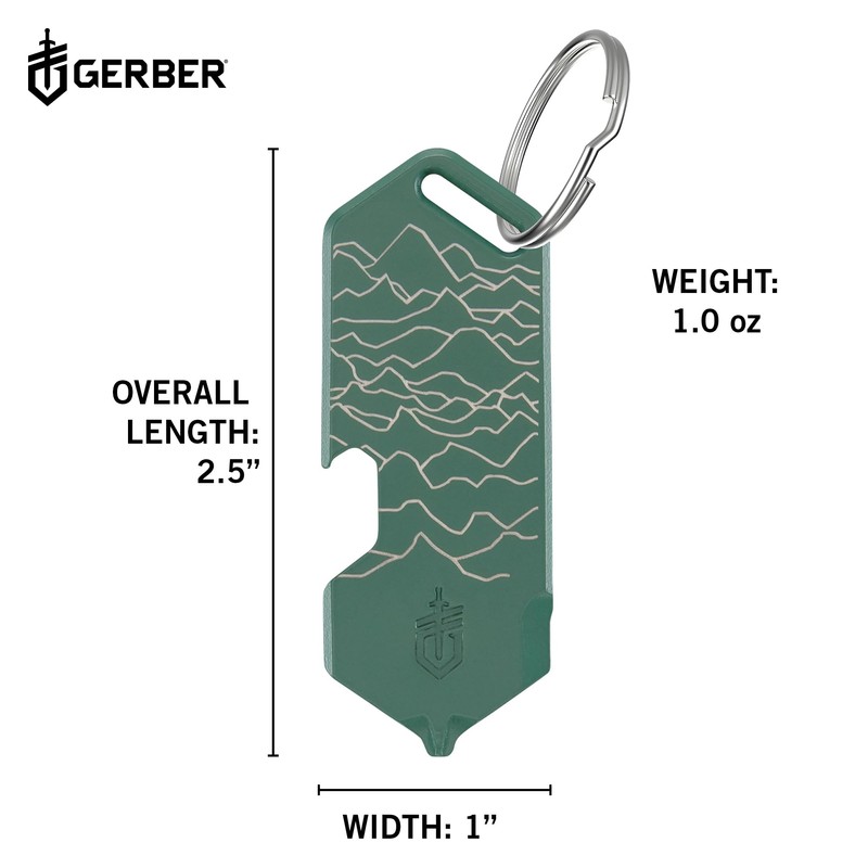 Gerber Shard DT Multi-function Tool and Key Ring with 3