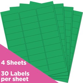 JAM PAPER Return Address Labels - Standard Mailing - 1 x 2 5/8 - Green - 120 Shipping Labels/Pack