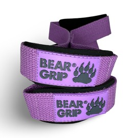 BEAR GRIP - High Quality Figure-8 Weight Lifting Straps (Sold in Pair) (Pastel Purple)