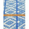 Ethnic Stripe Bubble Crepe Apparel Fabric Apparel Blue Diamond By