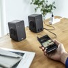 Sanwa Supply MM-SPL22UBK PC Speaker, USB Powered, Built-in Passive Radiator,