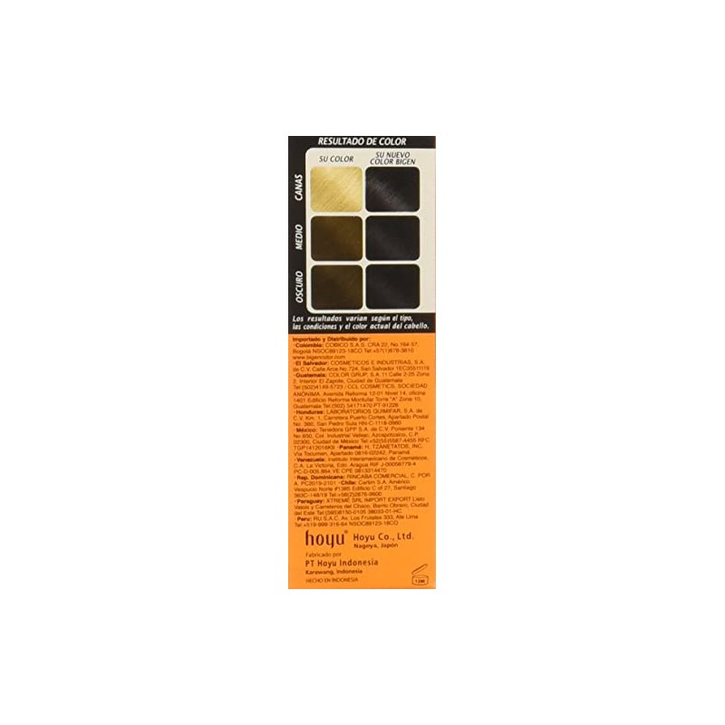 BIGEN Pack de 12 tintes marca bigen polvo tono,"bp negro
