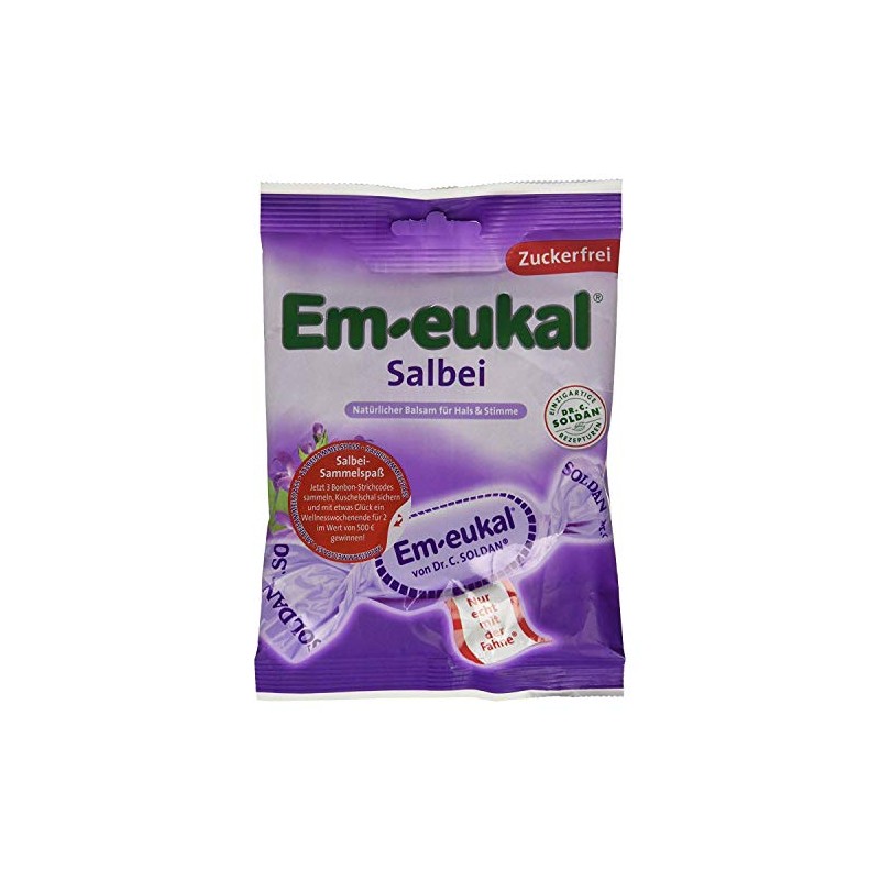 Em-eukal Sage Sugar Free Pack of 5 (5 x 75