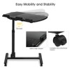 LANGRIA Laptop Rolling Cart Table Height Adjustable Mobile Laptop Stand