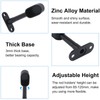 INCREWAY 4 Pcs Black Zinc Alloy Oval Closet Rod Ceiling