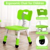 Kids Table and Chairs Set, Height Adjustable Desk with 4