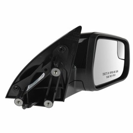 TRQ Right Mirror with Heat without Memory with Spotter Mirror without Convex Glass Passenger Side Compatible with 2011-2014 GMC Terrain GM1321453