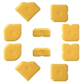 Nogeqi 10 Stück Fugenglätter Silikon, Silikonfugen Abzieher Kunststoff Fugenabzieher Silikonabzieher, Silikon Abzieher Fugen Fugenmesser Große Acryl Werkzeug für Fugen Silikonfugen Küche Bad