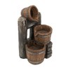 Vivastate Decorative 3-Tier Bucket Fountain for Tranquil Ambiance, Rustic Design