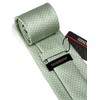 HISDERN Sage Green Ties for Men Wedding Silk Woven Necktie