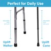Carex Uplift Walker and Cane Combo, Folding Walker for Seniors