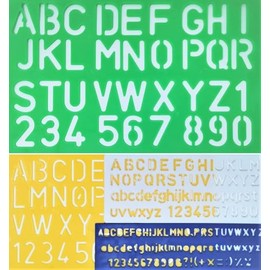 4 Alphabet Letter Number Stencils - Reusable - Ideal for Drawing, Painting, Learning and DIY