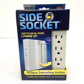 Side Socket Swivel Outlet w/ Surge Protector  AS SEEN ON TV- NEW