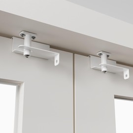 AIYOTAR 2 Pack Child Proof Door Top Lock, Child Safety Door Top Lock, Top Door Lock for Kids Safety, Adjustable Child Locks for Door, Sliding Door Lock for Kids Safety, Sturdy Metal, White