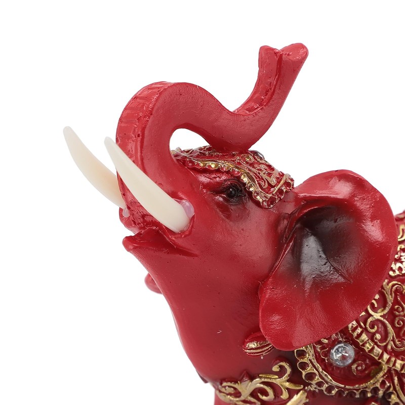 CHEOTIME Elephant Statue, Wealth Lucky Feng Shui Elephant Figurine Home