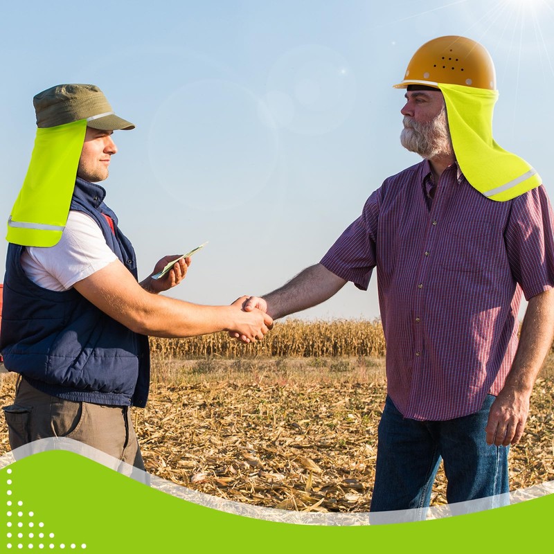 Funtery 6 Pcs UV Neck Sun Protection Reflective Strap Hat