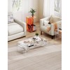 solaround Acrylic Coffee Table for Living Room Clear Rectangle Lucite