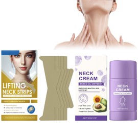 Neck Cream + Firming Neck Patch - Anti-Aging Halscreme & Straffende Halsmasken Für Straffere Haut, Reduziert Falten & Feine Linien, Feuchtigkeitsspendende Pflege, Effektive Hautstraffung