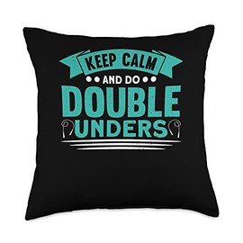 Keep Calm And Do Double Unders Jump Rope Skipping Throw Pillow