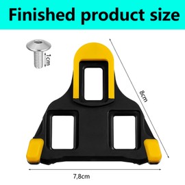 QZKJQDD SPD Cleats for Cycling Shoes, Compatible with Shimano SPD SL Cleats, Indoor & Outdoor Bike Pedal Cleat Set for Road and MTB Cycling, Easy Clip-in Design, Durable, Anti-Slip (2 Pcs) Yellow