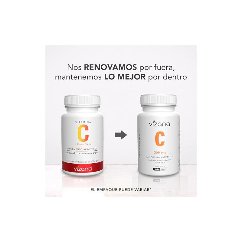 VIZANA NUTRITION | Vitamina C en Cápsulas HPMC Vegetarianas (90