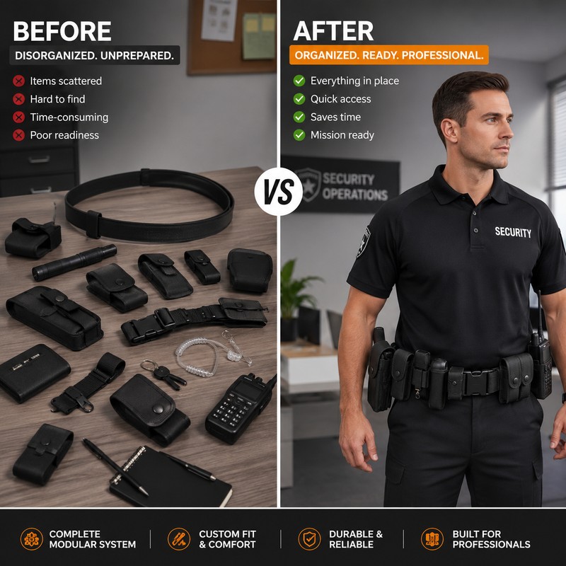 Tactical Duty Belt Set for Gear Organization – Adjustable Nylon