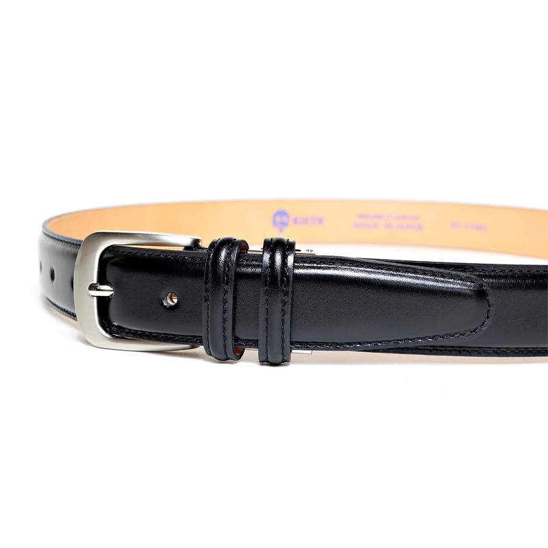 KIETH KE21463-19 Men's Business Belt, Genuine Leather, Black, Smooth Leather,