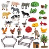 36PCS Farm Animal Toys for Kids Learning Educational Playset Simulation