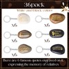 Yuntau 36 Pcs Memorial Stones Keychains River Stone Key Rings